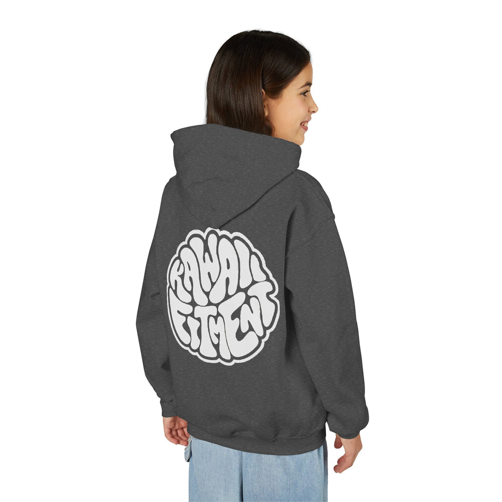 Sweat à capuche pour enfant  Logo rétro à bulles