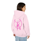 Sweat à capuche pour fille Motif cœur éclair rose