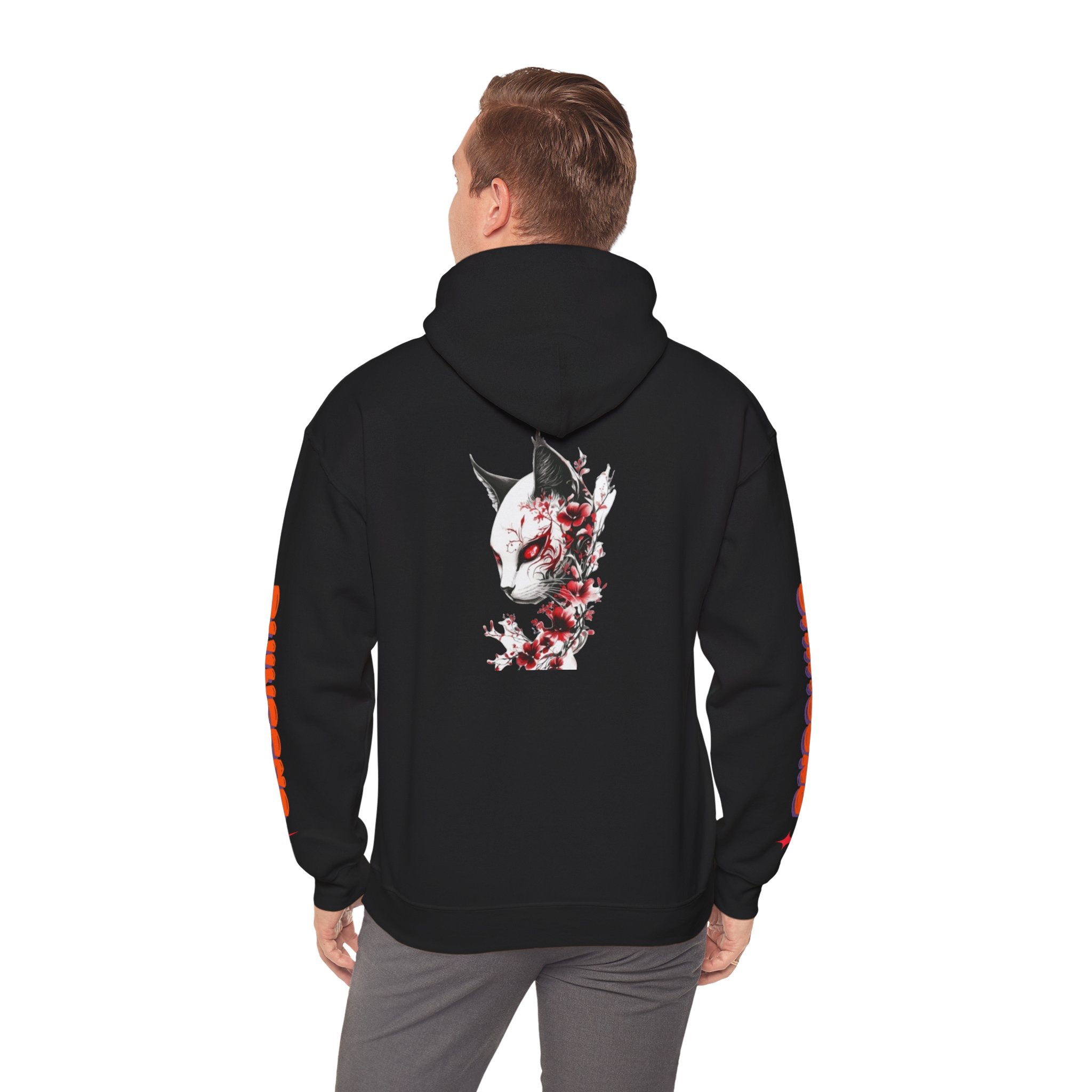 Sweat à capuche Unisexe — Pull graphique Blood Blossom Fox « CHINESE »