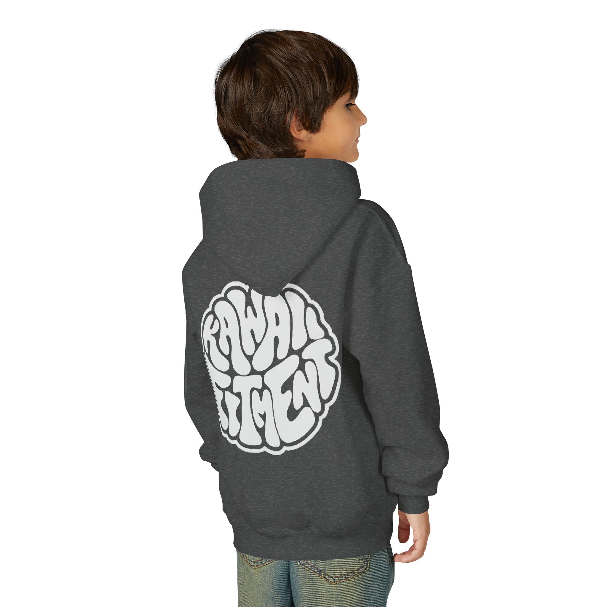 Sweat à capuche pour enfant  Logo rétro à bulles