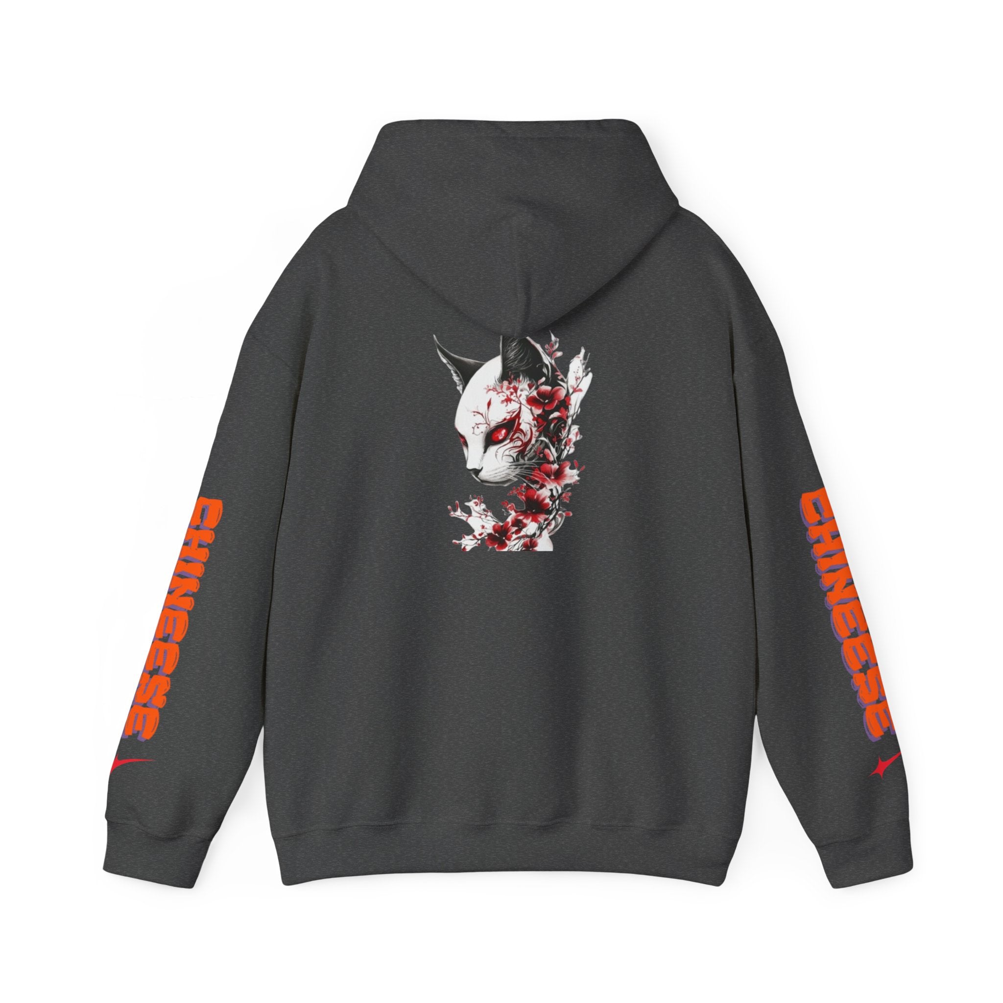 Sweat à capuche Unisexe — Pull graphique Blood Blossom Fox « CHINESE »