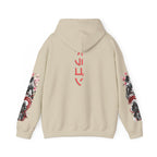 Sweat à capuche Unisexe -  japonais à manches dragon avec kanji de fleur de cerisier