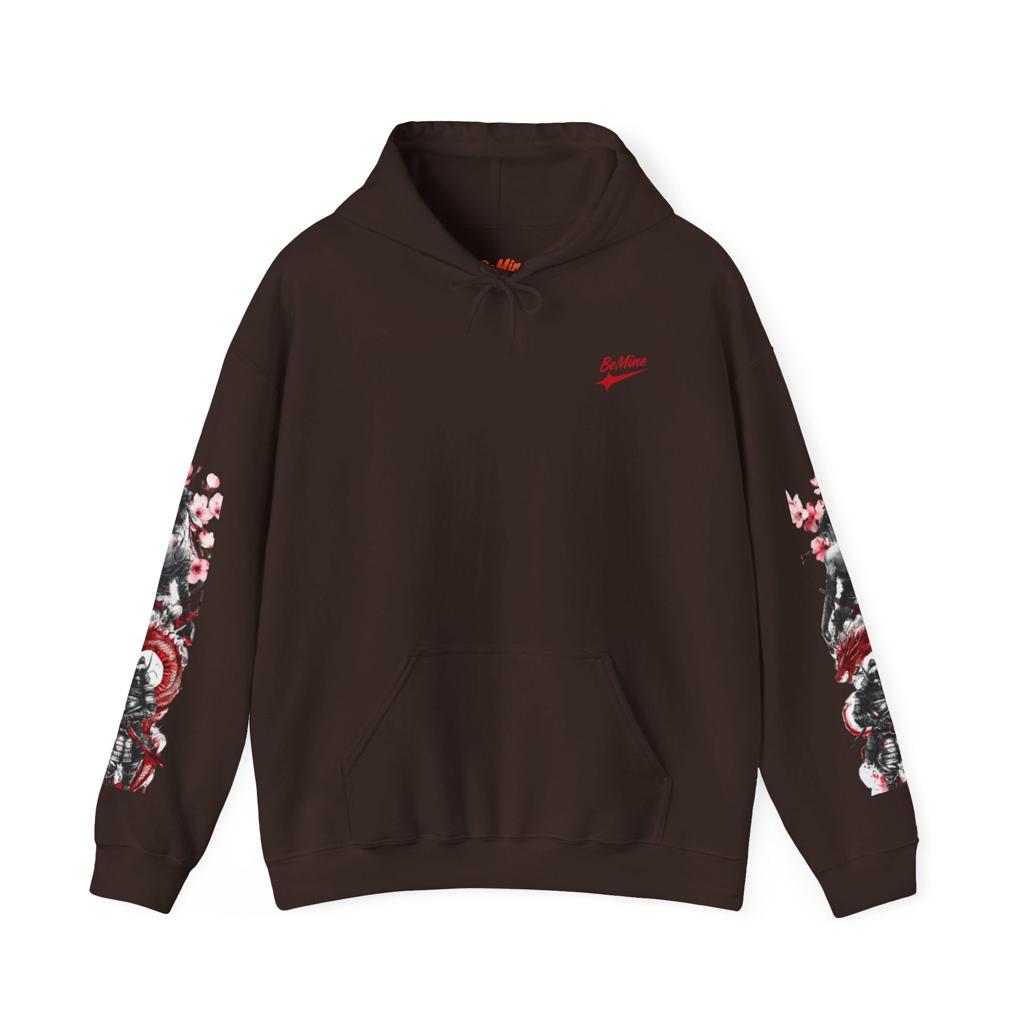Sweat à capuche Unisexe -  japonais à manches dragon avec kanji de fleur de cerisier