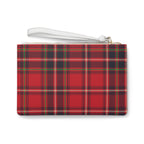 Pochette à carreaux tartan rouge