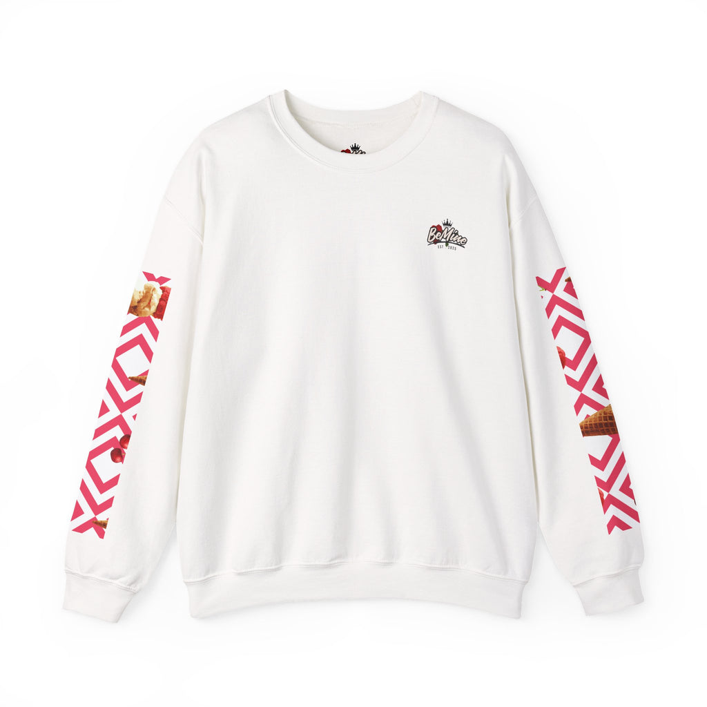 Retro Geometric Crewneck Sweatshirt — 80s Memphis Pattern Pullover