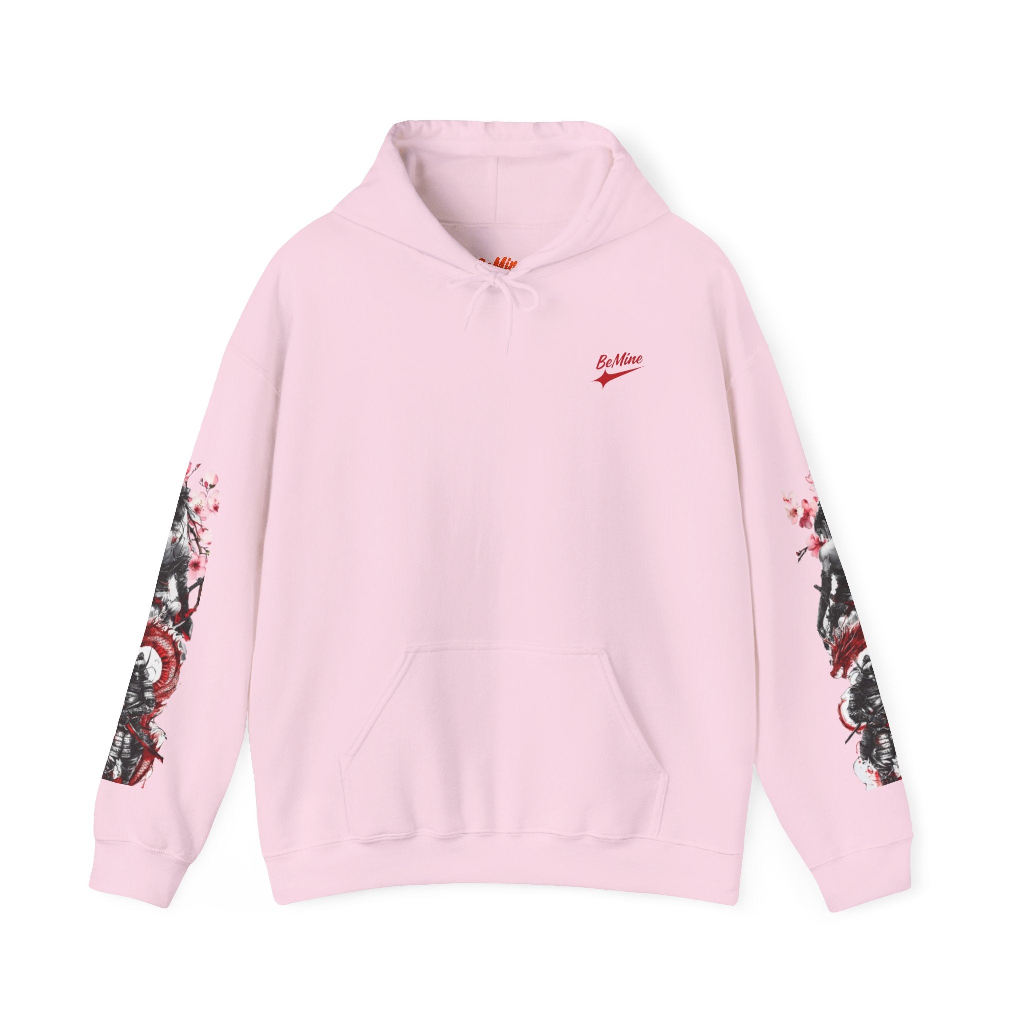 Sweat à capuche Unisexe -  japonais à manches dragon avec kanji de fleur de cerisier
