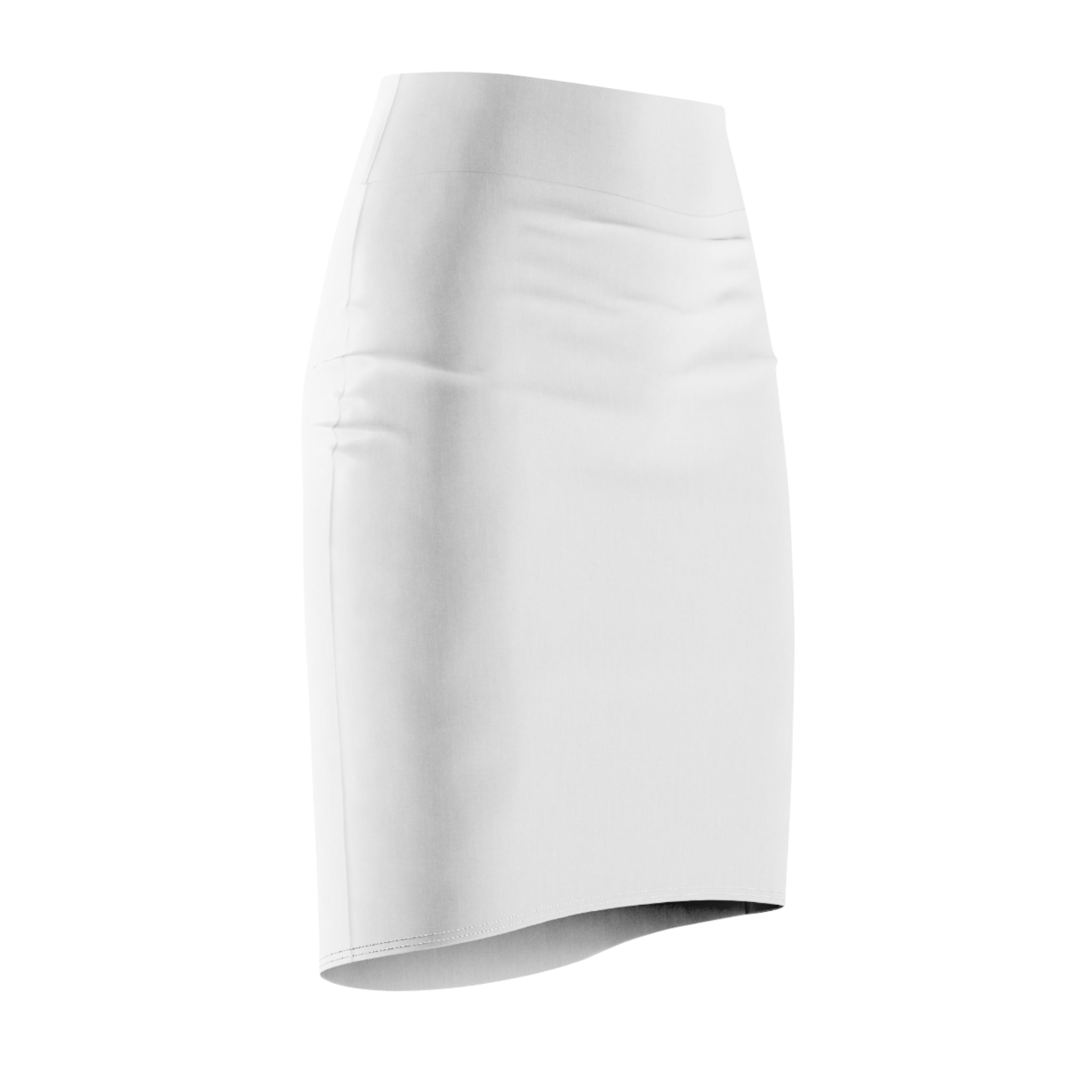 Jupe crayon blanche pour femme – Jupe classique AOP personnalisable pour le travail et les loisirs