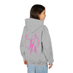 Sweat à capuche pour fille Motif cœur éclair rose