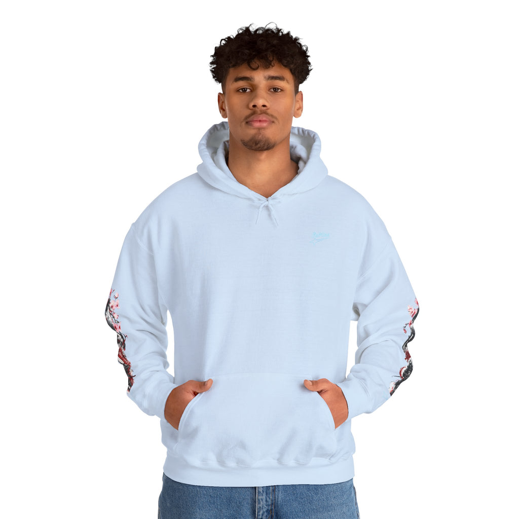 Sweat à capuche Unisexe - Crâne Ange et Démon — Sweat-shirt à motif Fleurs de Cerisier Gothiques