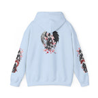 Sweat à capuche Unisexe - Crâne Ange et Démon — Sweat-shirt à motif Fleurs de Cerisier Gothiques